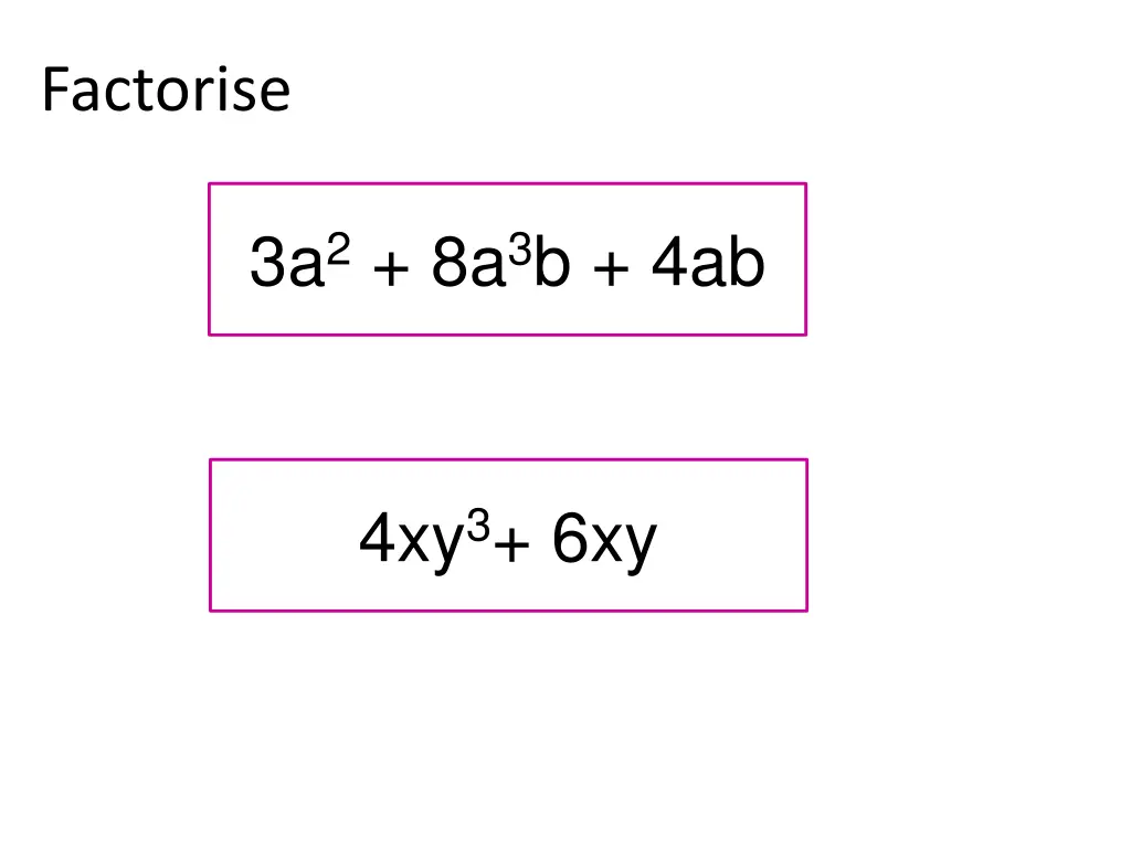 factorise 3