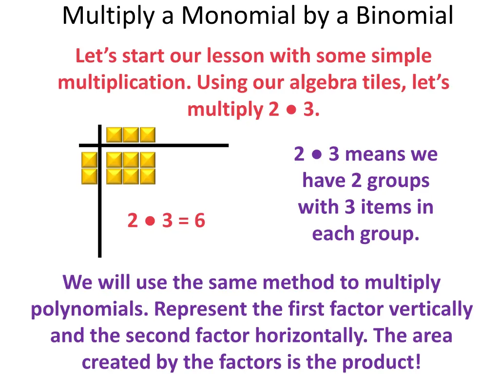 multiply a monomial by a binomial