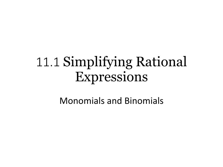 11 1 simplifying rational expressions