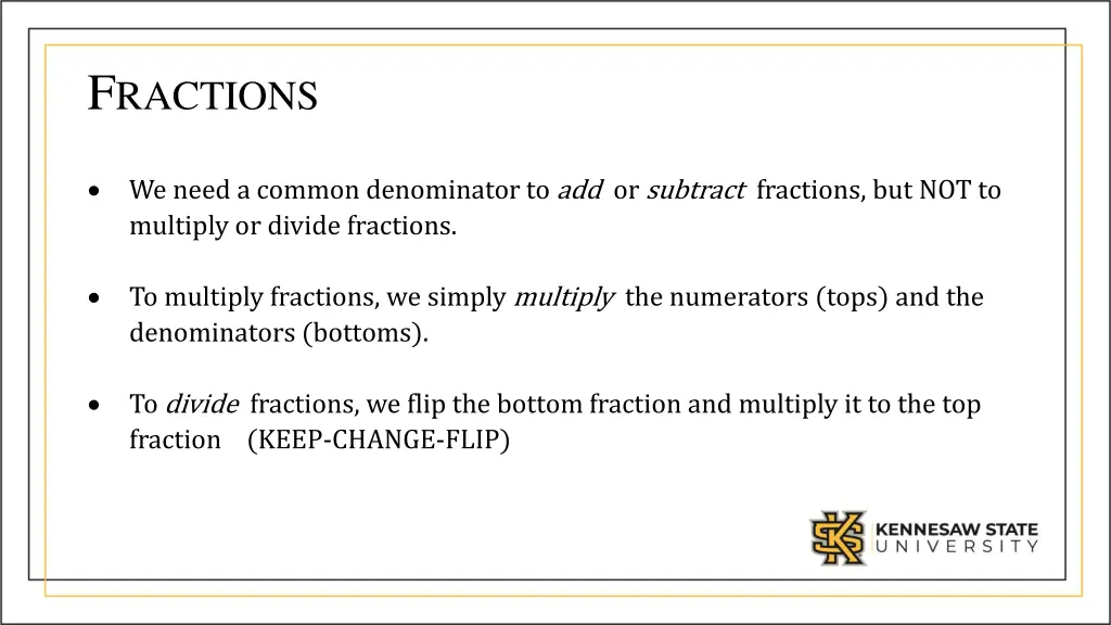 f ractions