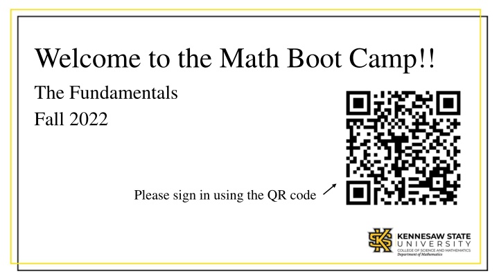 welcome to the math boot camp the fundamentals