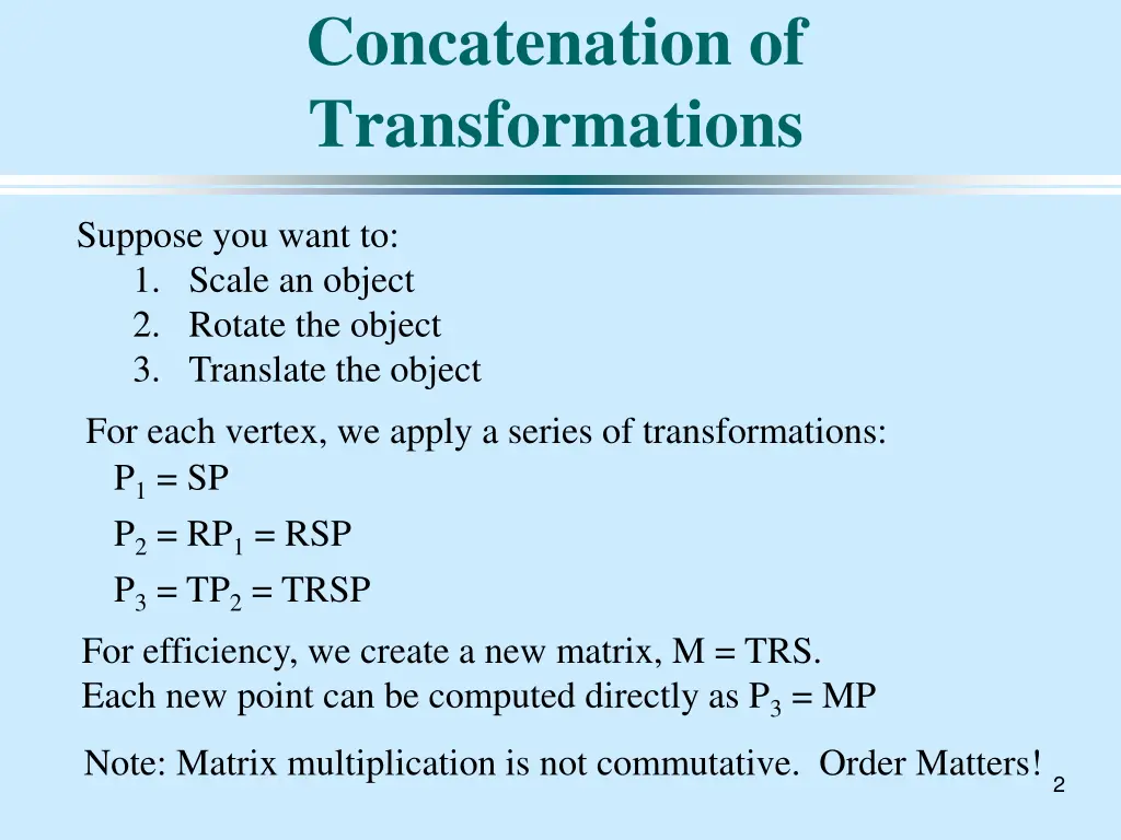 concatenation of transformations