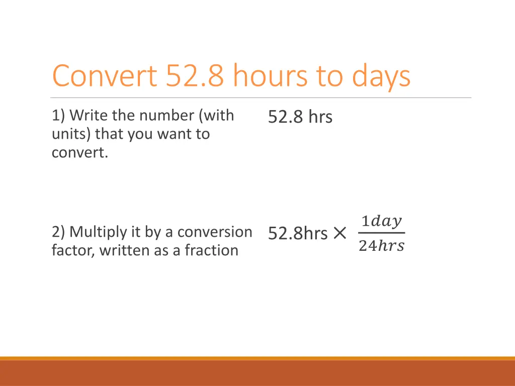 convert 52 8 hours to days