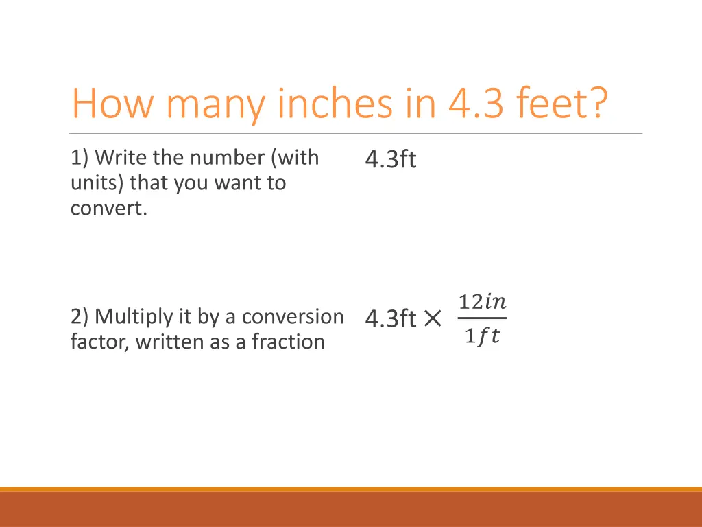 how many inches in 4 3 feet