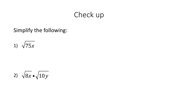 check up