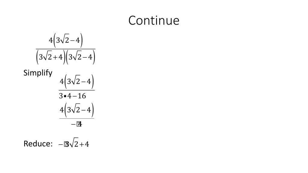 continue