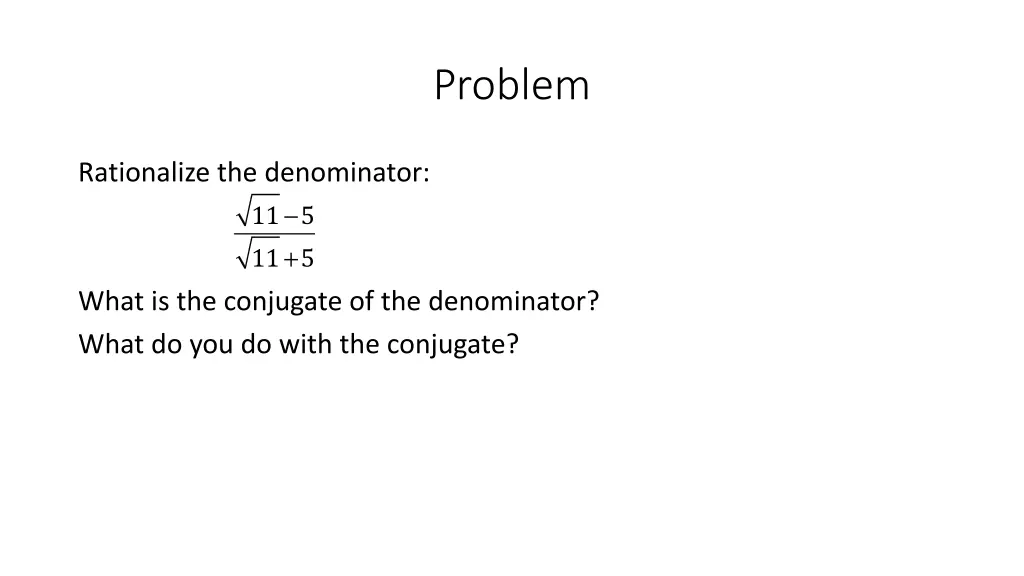 problem