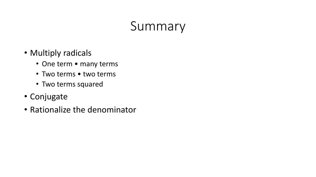 summary