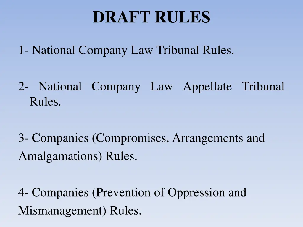 draft rules