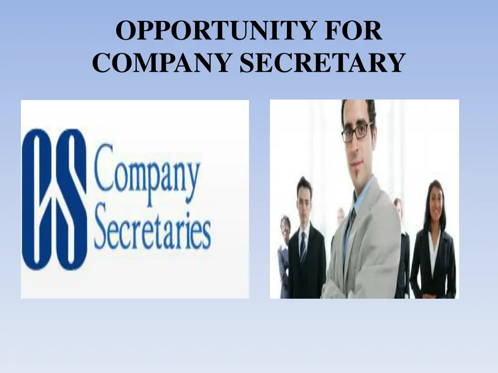 opportunity for company secretary