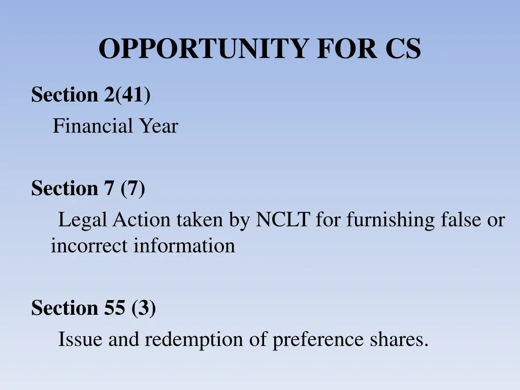 opportunity for cs 1