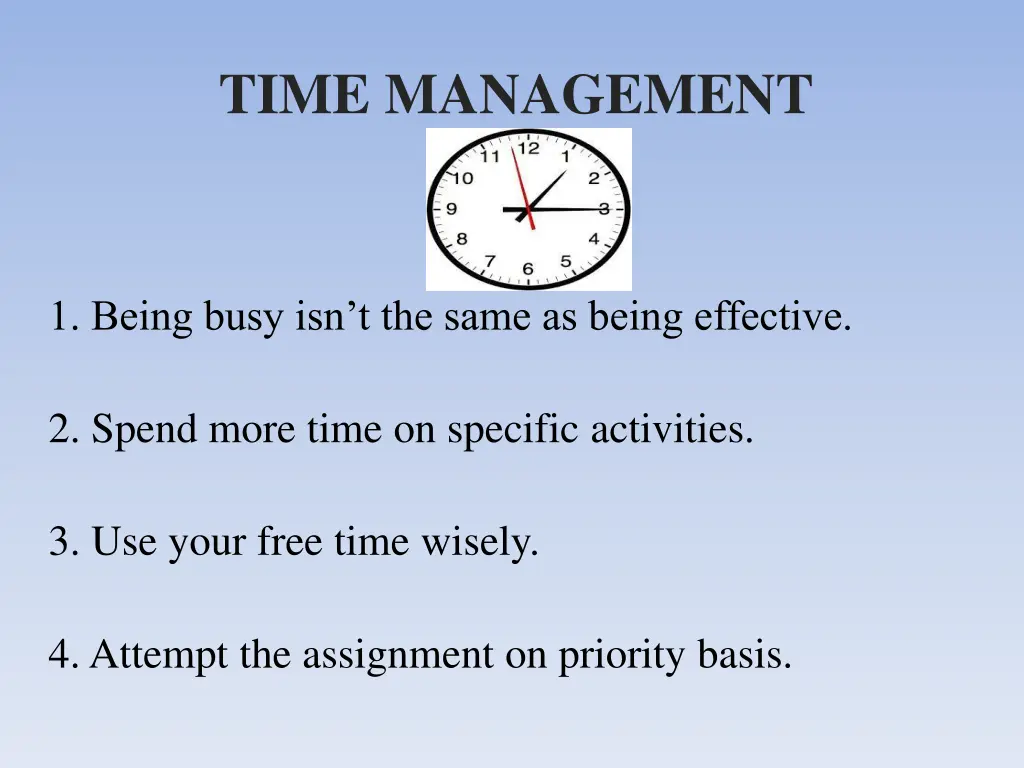 time management
