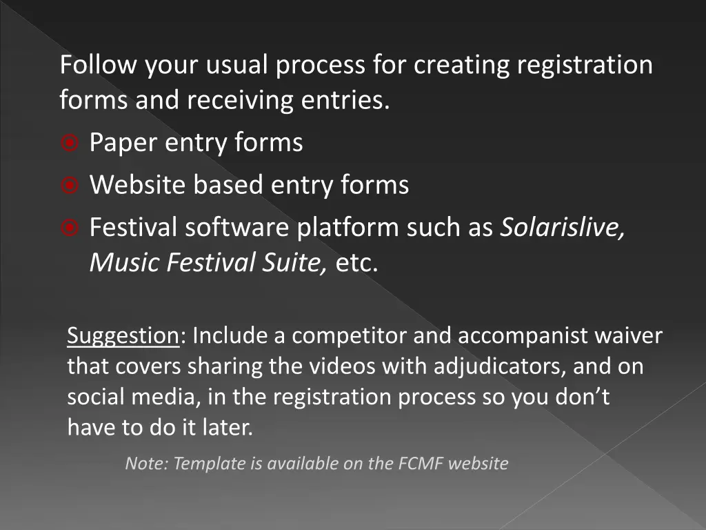 follow your usual process for creating