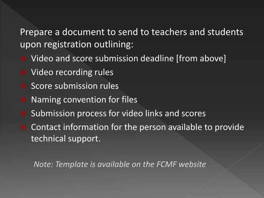 prepare a document to send to teachers
