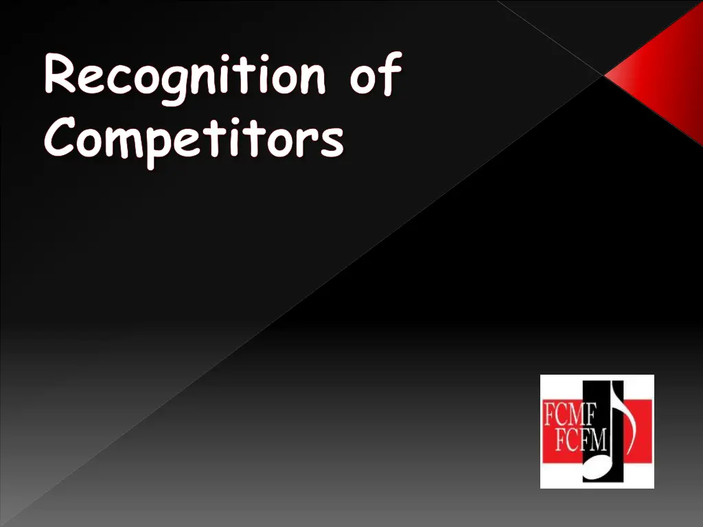 recognition of competitors