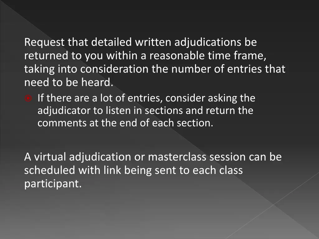 request that detailed written adjudications