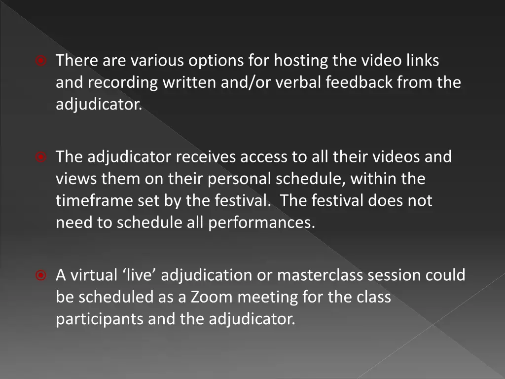 there are various options for hosting the video
