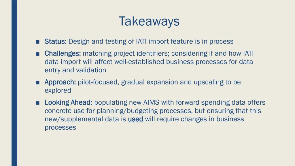 takeaways