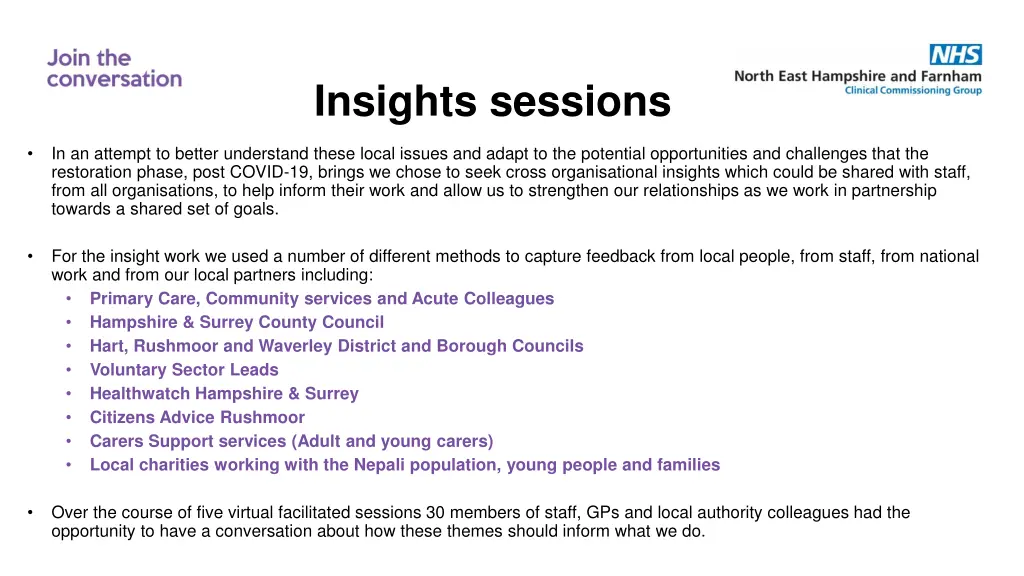 insights sessions