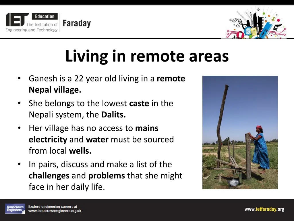 living in remote areas