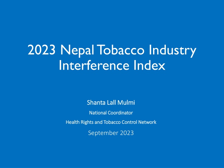 2023 nepal tobacco industry interference index