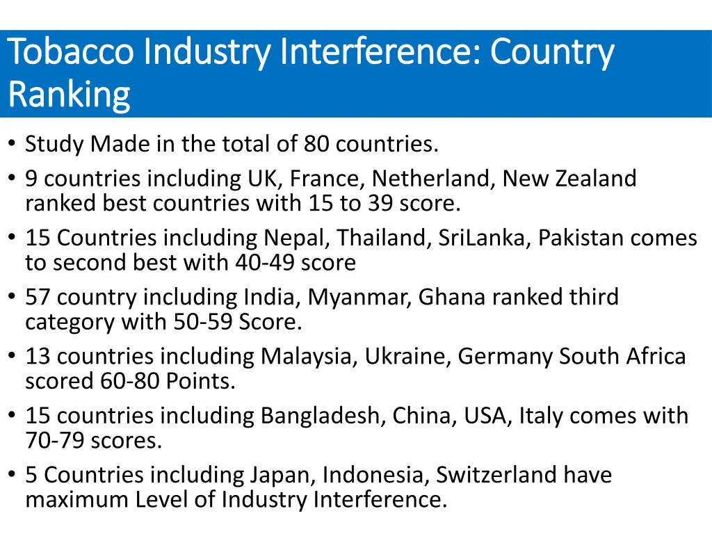 tobacco industry interference country tobacco