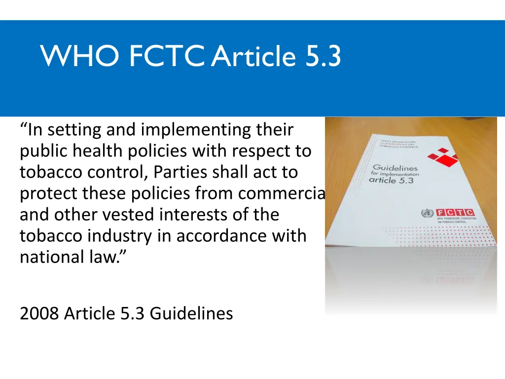 who fctc article 5 3