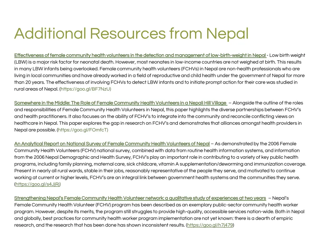 additional resources from nepal