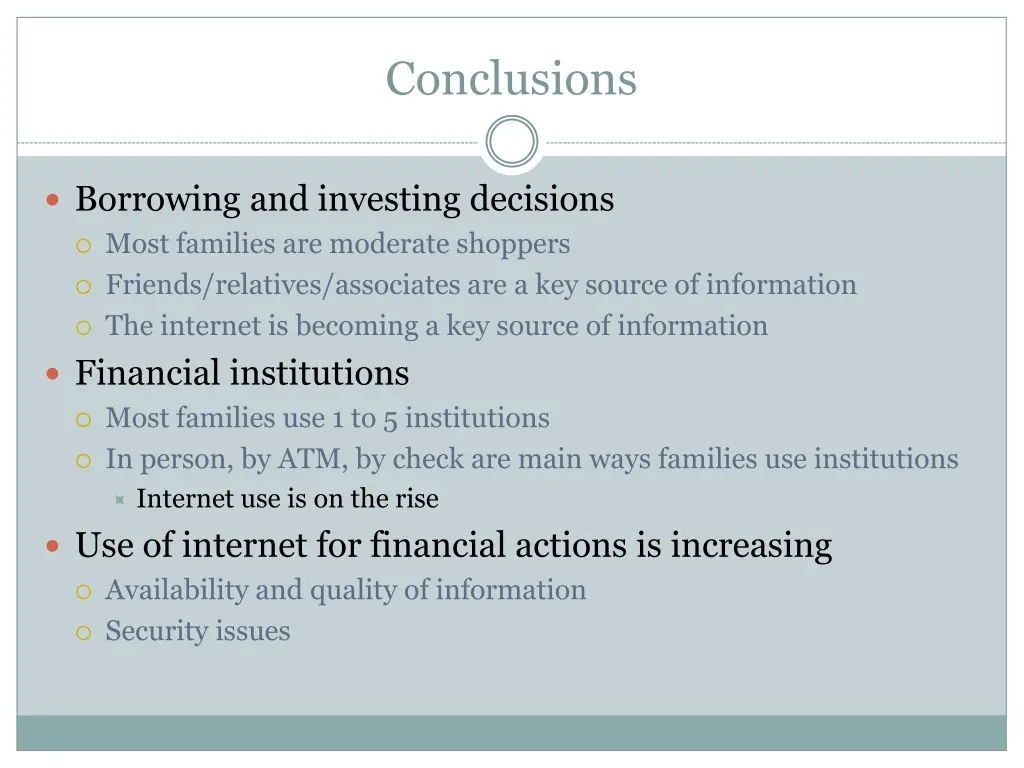 conclusions