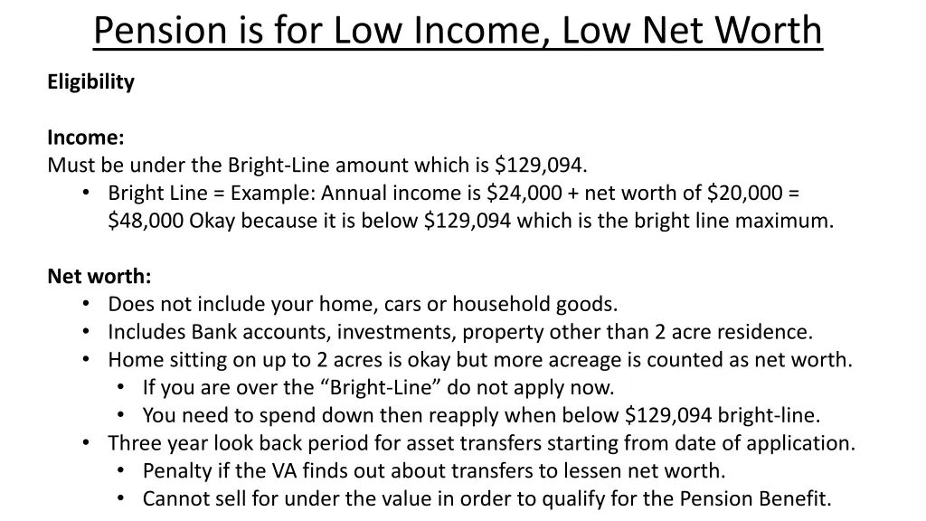 pension is for low income low net worth 3