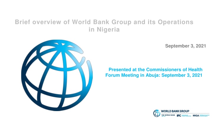 brief overview of world bank group