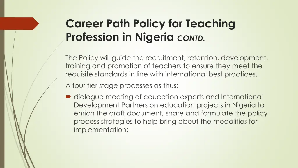 career path policy for teaching profession 1