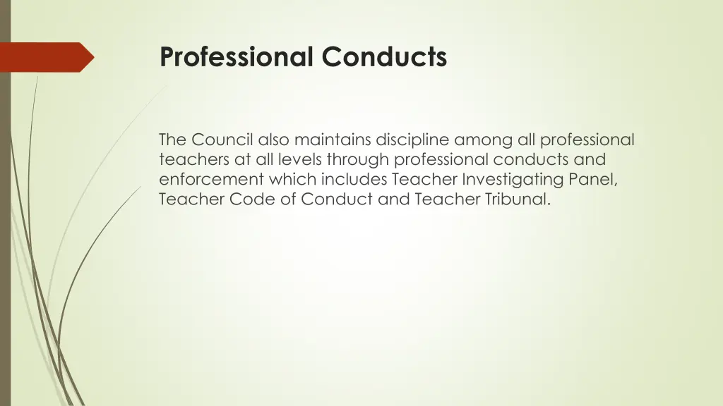 professional conducts