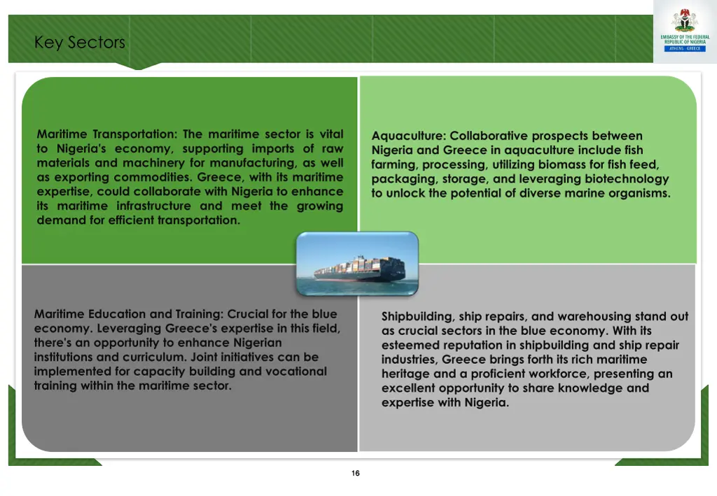 key sectors