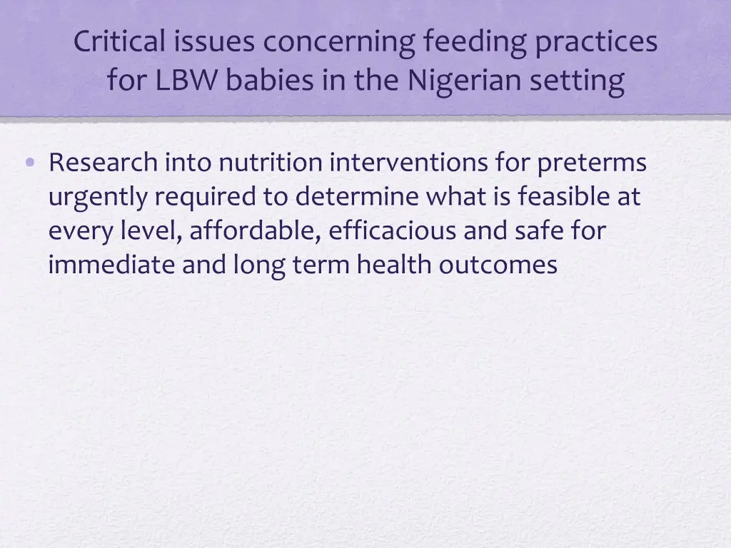 critical issues concerning feeding practices 4