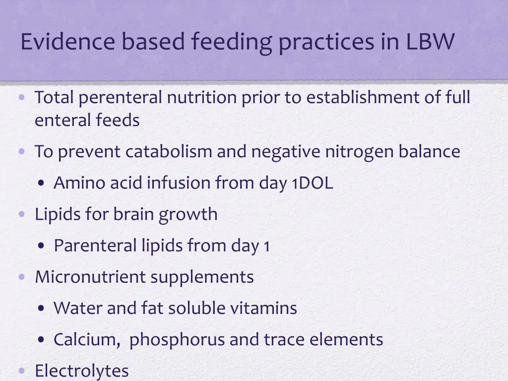 evidence based feeding practices in lbw 1