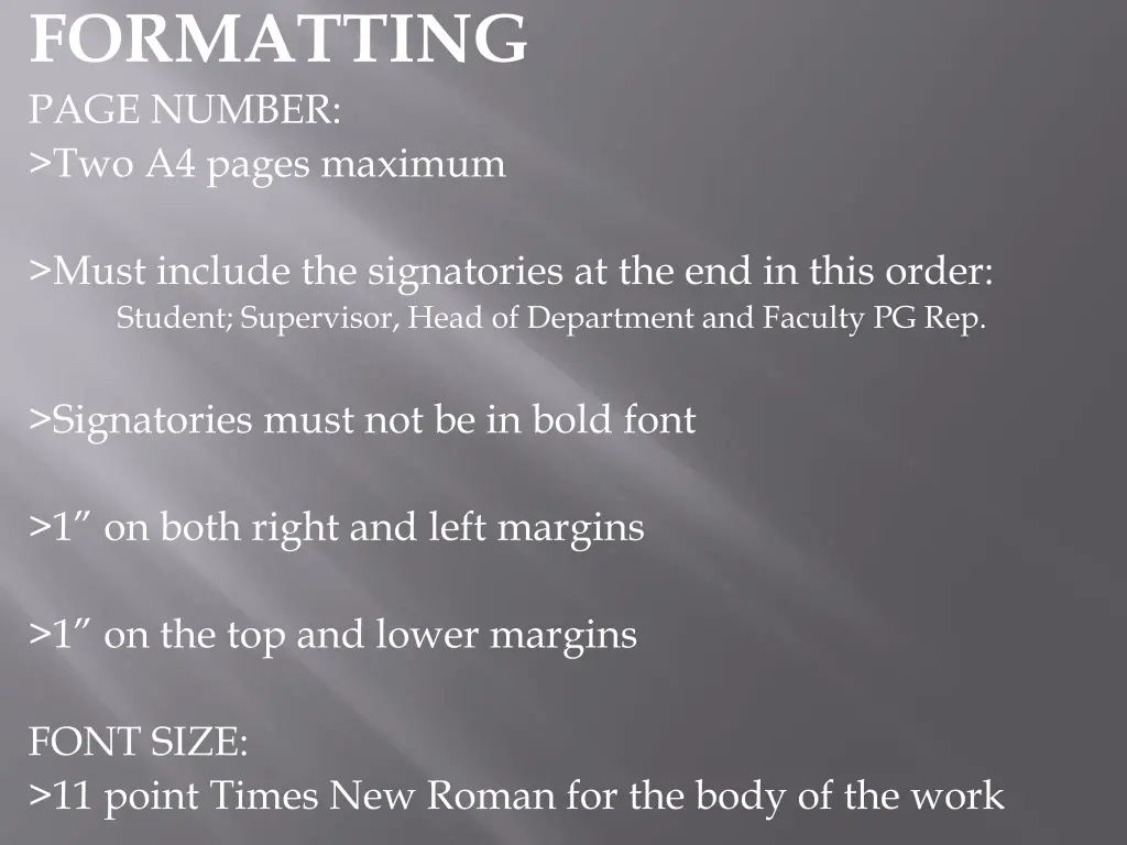 formatting page number two a4 pages maximum