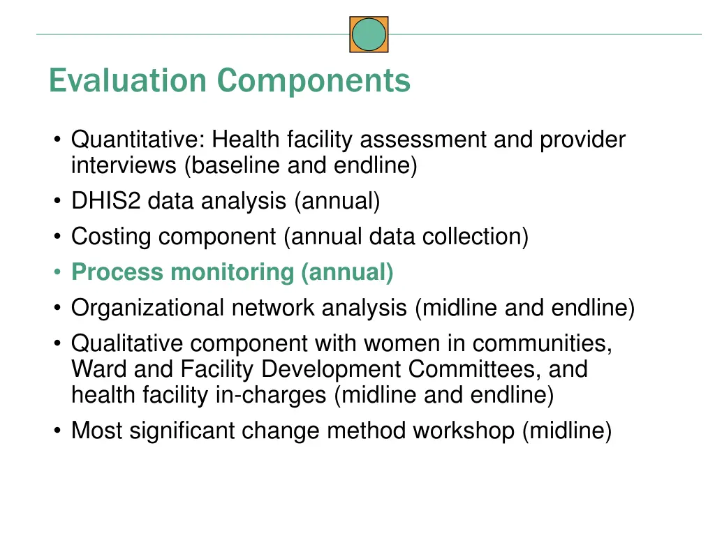 evaluation components