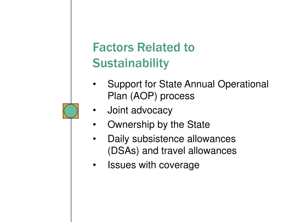 factors related to sustainability