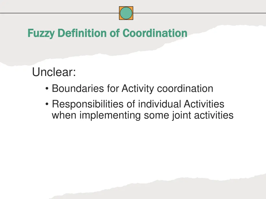 fuzzy definition of coordination fuzzy definition