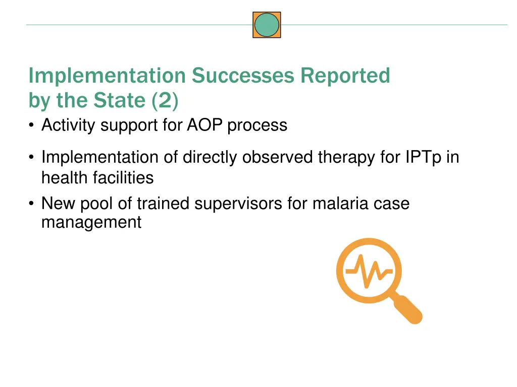 implementation successes reported by the state
