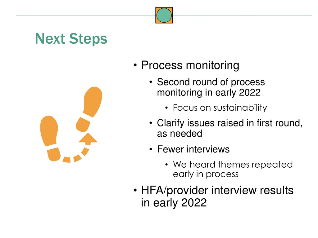 next steps