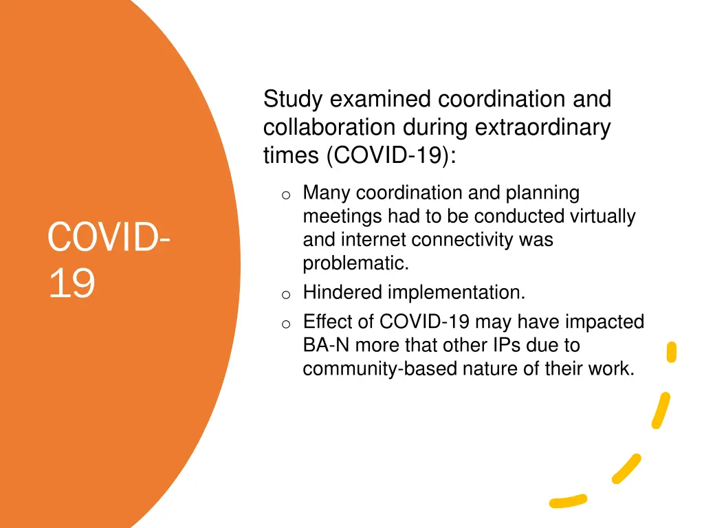 study examined coordination and collaboration