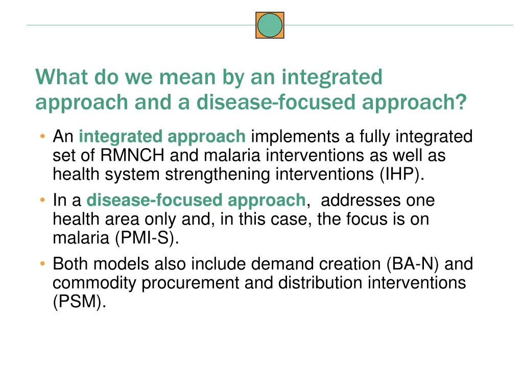 what do we mean by an integrated approach