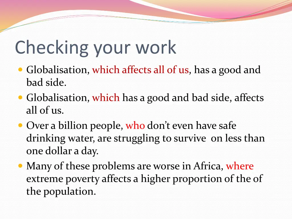 checking your work