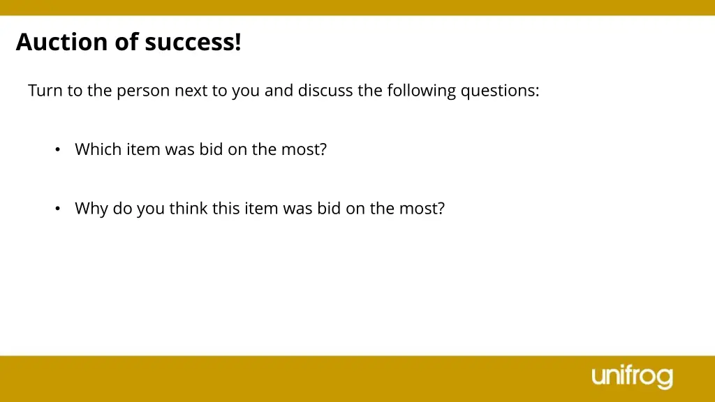 auction of success 1