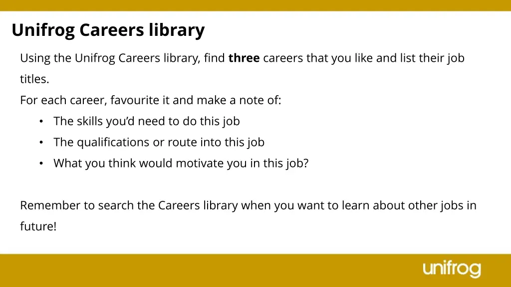 unifrog careers library