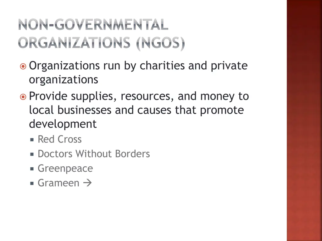 non governmental organizations ngos