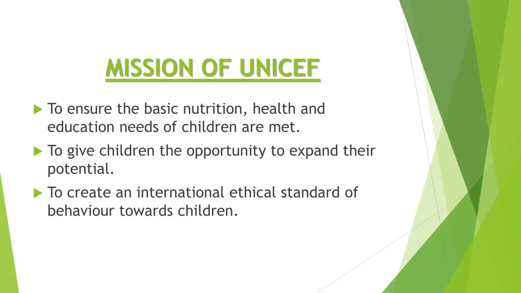 mission of unicef