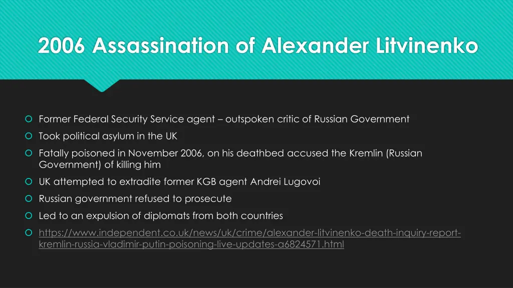 2006 assassination of alexander litvinenko